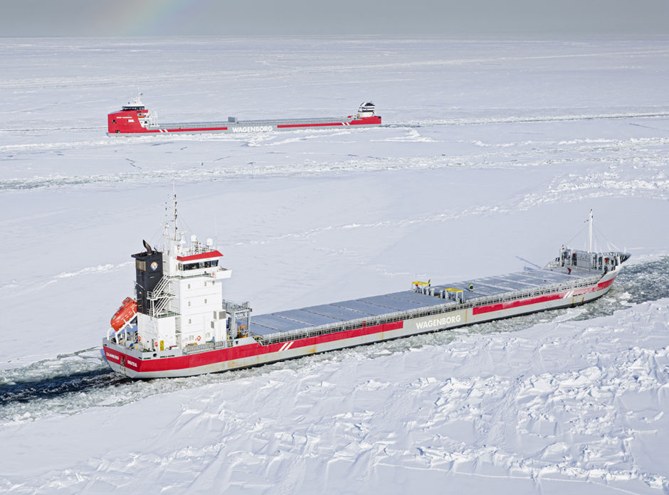 Zaanborg Egbert Wagenborg in ice